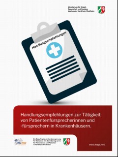 Vorschaubild 1: Handlungsempfehlungen zur Tätigkeit von Patientenfürsprecherinnen und -fürsprechern in Krankenhäusern.