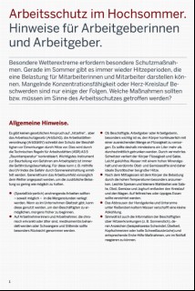 Vorschaubild Vorschaubild 2: Arbeitsschutz im Hochsommer.