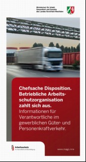 Vorschaubild Vorschaubild 1: Chefsache Disposition. Betriebliche Arbeitsschutzorganisation zahlt sich aus.