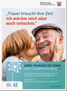 Vorschaubild 1: Plakat "Trauer braucht ihre Zeit"